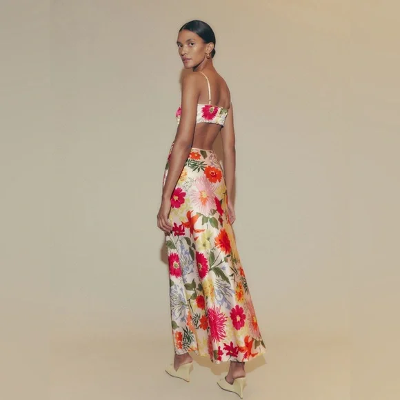 Reformation Poppies Silk Floral Maxi Dress - Picture 3 of 3
